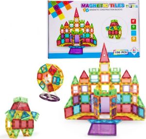 Magnetická stavebnica 106ks sada - Magnetic Tiles