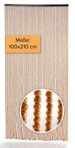 Türvorhang COFFEE Holzperlen braun 50 Stränge 100x210cm