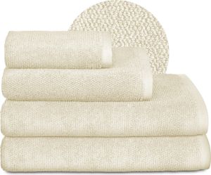 BEAUTEX Handtuch-Set, Premium Frottier, 100% Baumwolle 550g/m², Creme (Set: 2 Gäste-. 2 Hand-. 2 Badetücher) BEAUTEX Handtuch-Set, Premium Frottier, 100% Baumwolle 550g/m², Creme (Set: 2 Gäste-. 2 Hand-. 2 Badetücher)