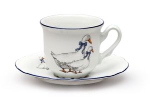 Thun 1794 Šálka s podšálkou, husi, 230 ml, porcelán, Constance, Thun