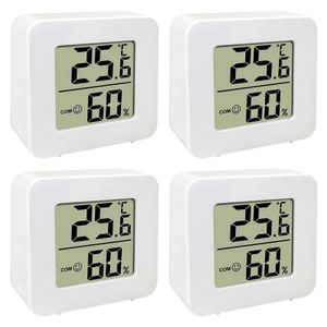 4 Stück Thermometer für Innenräume, Raumthermometer Digital Innen, LCD Intelligentes Hygrometer
