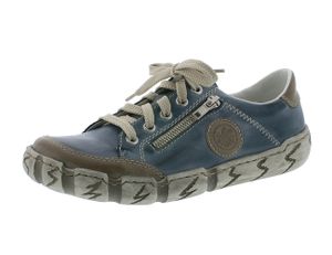 Rieker L0314-42 Schuhe Damen Halbschuhe Sneaker Schnürschuhe , Größe:42 EU, Farbe:Blau