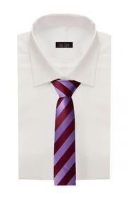 Schlips Krawatte Krawatten Binder 6cm rot lila gestreift Fabio Farini