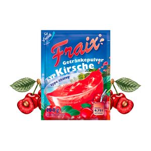 FRAIX Getränkepulver Kirsche, 25er Pack (25 x 100g) Vorteilspack, Fruitt Instant Pulver mit Cherry Geschmack