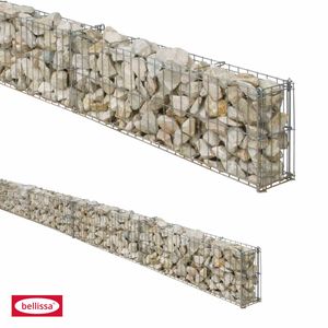 Gartenmauer / Mauer Gitter Set Steinkorb bellissa 464x10x20cm