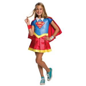 Supergirl - "Deluxe" Kostüm - Mädchen BN5090 (L) (Rot/Blau)
