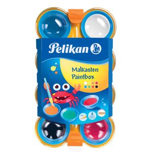 Pelikan Deckfarbkasten mini-friends® mit 8 Farben und 1 Pinsel