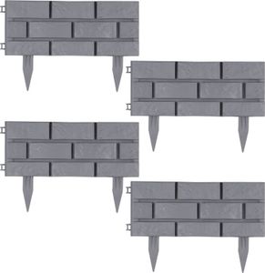 Beeteinfassung Steinmauer 4-teilig Nessa