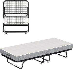 Jayseuw 90x200cm rozkladacie lôžko pre hostí do 150 kg, s matracom a ochranným poťahom, na kolieskach