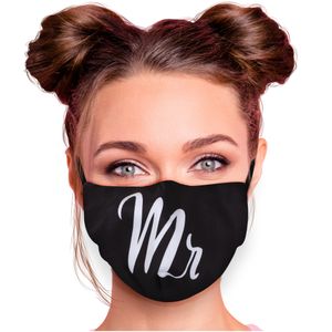 Alltagsmaske Stoffmaske Motiv Mund- Nasenschutz einstellbare Ohrbügel Waschbar Herren Damen verschiedene Designs, Modell wählen:Mr