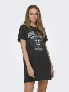 Shirtkleid Maxi Print Kurzarm Sommer Dress | S