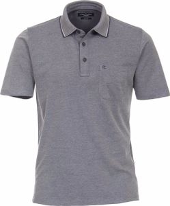 CASAMODA Herren Poloshirt Kurzarm Casual Fit Blau meliert XL