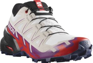 Salomon Speedcross 6 W Trailrunningschuhe white/sparkling grape/fiery red UK 6 - EU 39,3