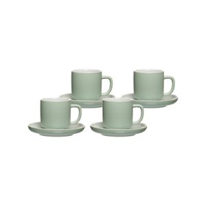 Ritzenhoff & Breker JASPER Espressotasse mit Untertasse 100 ml 4er Set mint