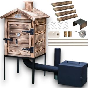 Udírna dřevo 50x50x80 cm Impregnovaná udírna Udírna zahradní dřevěná udírna Udírna zahradní dřevěná s dvířky BBQ