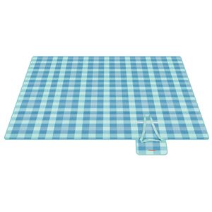 SONGMICS Picknickdecke, 200 x 200 cm, mit 4 Erdankern, wasserdicht, grün-blau