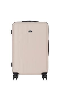 OCHNIK Koffer WALAB-0053 Hartschalenkoffer Reisekoffer Trolley Reisetasche, Material: ABS (Farbe: Creme, Größe: L - 74×47×29 cm)