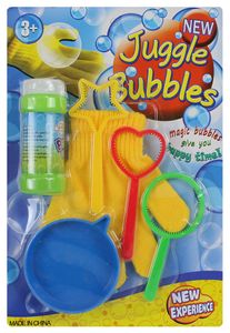 Magische Seifenblasen mit Handschuh auf Karte ca. 26 x 18 cm elastische Blasen zum Jonglieren