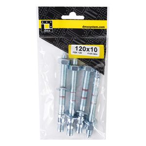4x Schwerlast-Anker Bolzen 120 mm M10