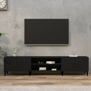 vidaXL TV skrinka čierna 180x31,5x40 cm Materiál drevo vidaXL TV skrinka čierna 180x31,5x40 cm Materiál drevo
