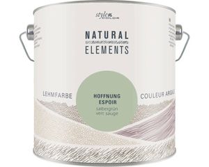 StyleColor NATURAL ELEMENTS Lehmfarbe konservierungsmittelfrei Hoffnung salbeigrün 2,5 l