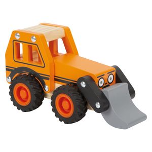 small foot Bagger aus  100%-em Holz, Spielfahrzeug mit Frontlader für Kinder ab 18 Monaten, 12447
