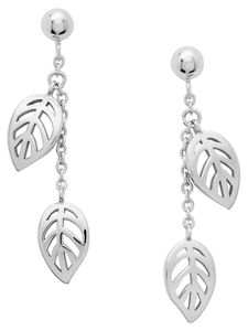 Fossil JFS00507040 Damen Ohrstecker Blatt Sterling-Silber 925 Silber