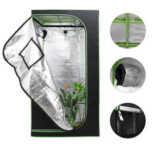 VINGO Growbox Beobachtungsfenster Gewaechshaus Growzelt Indoor Pflanzenzelt 100*100*200CM