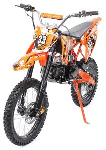 Kinder Jugend Enduro Crossbike 125 cc 4 Takt Motorcrossbike Motorrad Cross (Orange)