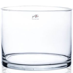 CYLI valcovitá váza - číra - 25x25x20cm - sklo