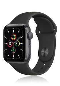 Apple Watch SE (44mm) GPS mit Sportarmband space grau/schwarz Retina-Display