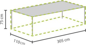 SCHUTZHÜLLE FÜR GARTENTISCH - max. 300 cm