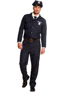 verkleedpak Politie Officier Männer dunkelblau Größe 50/52