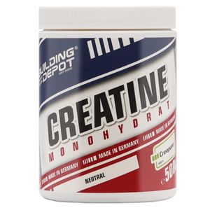 Bodybuilding Depot® Creatine Monohydrat Creapure® | 500g je Behälter | Neutral | Hochwertiges reines Creatin Pulver | Nahrungsergänzungsmittel