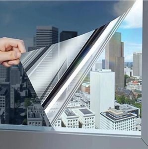 Sonnenschutzfolie, Wärmedämmung Fensterfolie Tönungsaufkleber, Reflektierende Sichtschutzfolie für das Home Office, 50*200cm, silbergrau