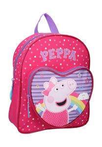 rucksack Peppa Pig heart 7 Liter Polyester rosa/violett