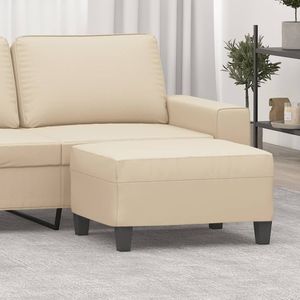 Fußhocker Creme 70x55x41 cm Mikrofasergewebe , Sitzhocker Design 2024