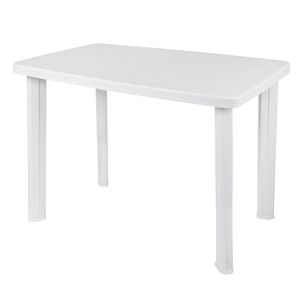 Kunststoff Gartentisch 100 x 72 cm - weiß - Campingtisch rechteckig im klassischen Design - Balkontisch Terrassentisch Campingtisch Garten Tisch