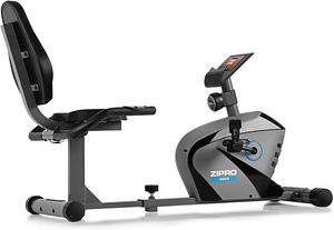 Zipro Erwachsene Horizontales Magnetisches Fitnessbike Vision bis 120kg, Schwarz, One Size, einheitsgröße