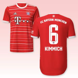 FC Bayern München Heimtrikot Erwachsene Saison 2022/23, Größe:S, Spielername:6 Kimmich