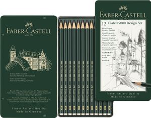 FABER-CASTELL Bleistift CASTELL 9000 Design 12er Metalletui