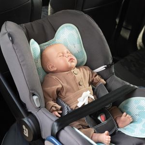 Navaris Kinderwagen Sitzauflage atmungsaktiv - Sommer Sitzeinlage für Buggy Kindersitz Babyschale - kühlt und schützt - Sommerbezug universal - mint grün