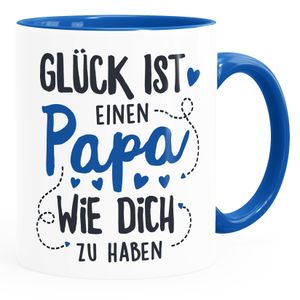 Kaffee-Tasse Geschenk Glück ist einen Papa/eine Mama wie dich zu haben Vatertag Muttertag SpecialMe® Papa inner-royal Keramik-Tasse