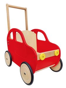 Puppenwagen rotes Auto Teddytransporter Lauflernwagen 95-003