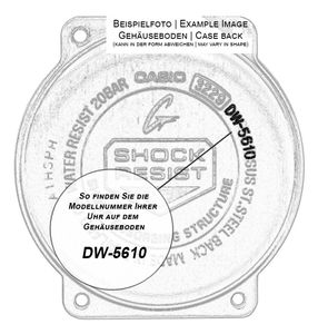 Casio G-Shock Carbon Uhrenarmband Resin schwarz DWE-5600CC-3
