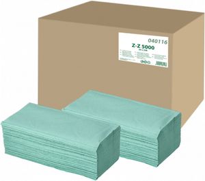 Papírové ručníky ZZ skládané zelené, 5000 ks