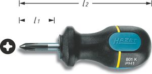 HAZET Schraubendreher, Kurze Ausführung, für Kreuzschlitzschraube HAZET Schraubendreher, Kurze Ausführung, für Kreuzschlitzschraube