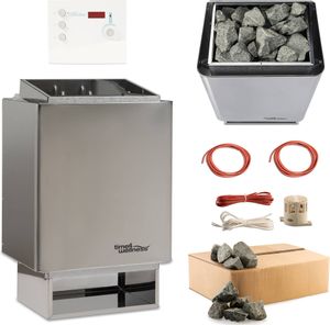 Eos 34.A Saunaofen Edelstahl 7,5 kW mit Sentiotec K2 Steuerung time4wellness Edition , Steine und 5x2,5mm² Silikonkabel Eos 34.A Saunaofen Edelstahl 7,5 kW mit Sentiotec K2 Steuerung time4wellness Edition , Steine und 5x2,5mm² Silikonkabel