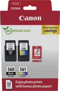 Inkoustová kazeta PG-560/CL-561 + cenově výhodné balení fotografického papíru