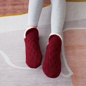 Podšité ponožky s protiskluzovou ABS podrážkou, termo ponožky na doma - FLEECEFEET Red S